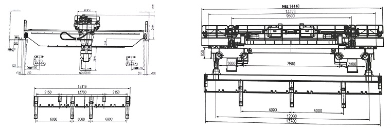 Intelligent Steel Tube Allocation Crane Sketch