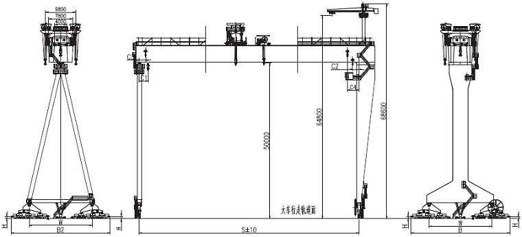Shipbuilding Gantry Crane Sketch