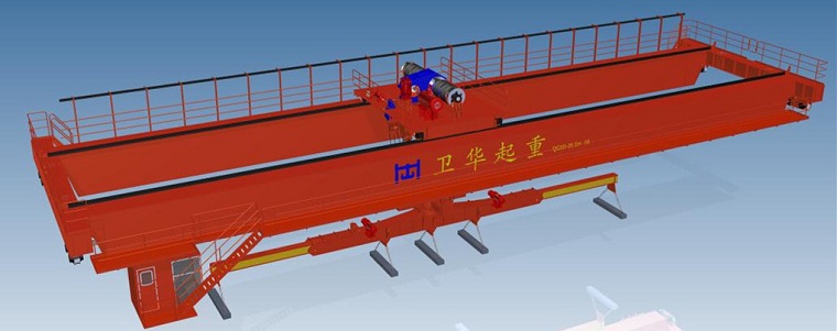 lower rotating carrier-beam crane