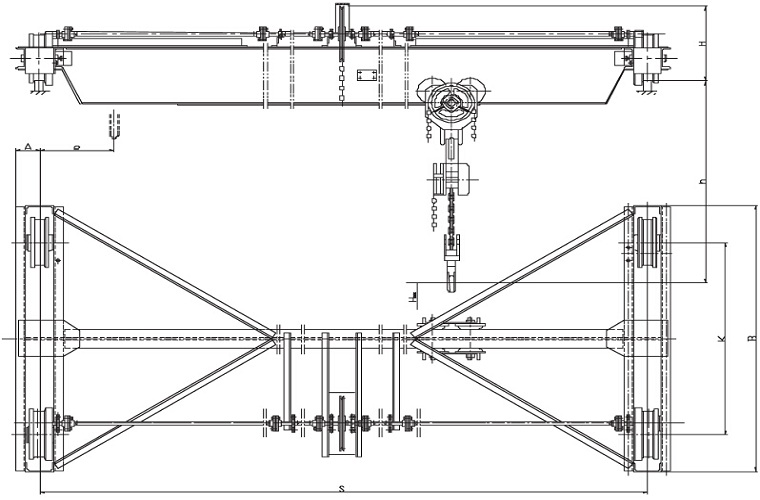 Manual Overhead Crane Sketch