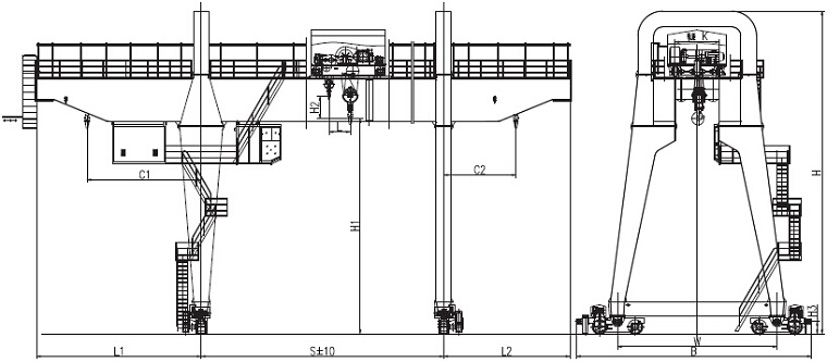 A-type Gantry Crane Sketch