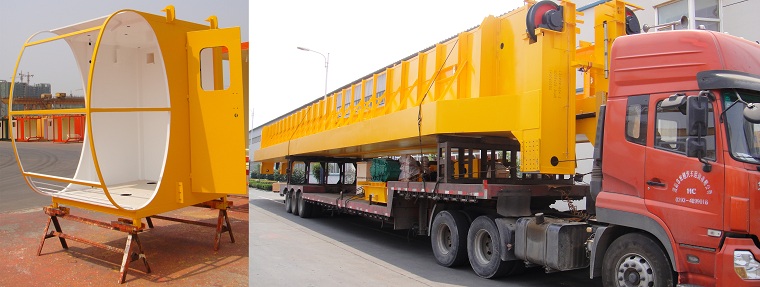 India Customer Double Girder Overhead Crane on Delivery