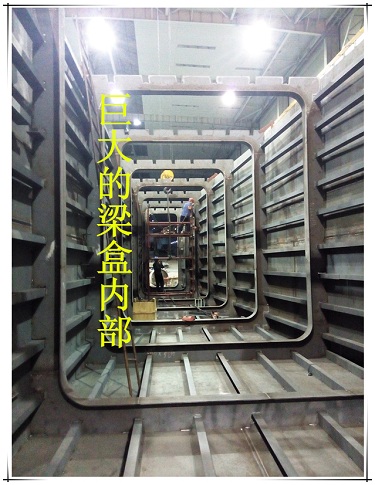 Inside of 7m height crane huge beam box